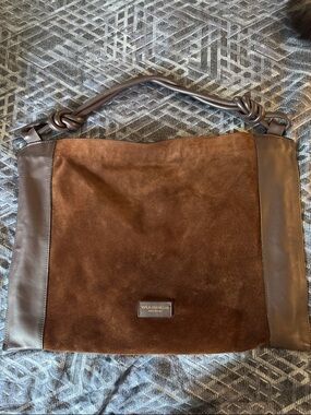 Viola Castellani suede/ genuine leather handbag